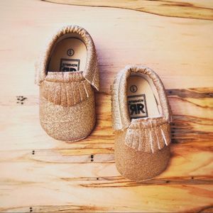 Gold Baby Moccasins